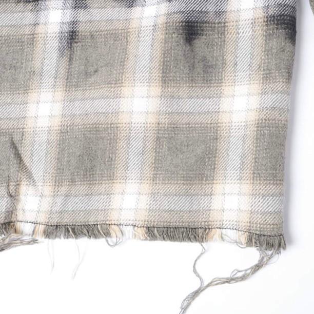 Danke Schon ダンケシェーン 26SS FLANNEL DAMAGE OMBRE BLEACH CHECK SHIRTS ダメージ＆ブリーチ加工 フランネルシャツ M BLK サンプル品 |  | 06