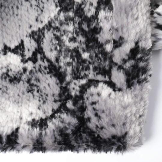 新品 Danke Schon ダンケシェーン ECO FUR STAND BLOUSON PISON パイソン柄 エコファースタンドカラーブルゾン L GRAY サンプル品 g27875 |  | 06