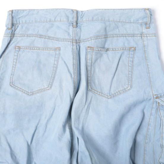 Danke Schon ダンケシェーン PREMIUM RELUX DENIM ICEWASH CARGOPANTS ダメージ加工 デニムワイドカーゴパンツ L Blue L.H.P. サンプル品 |  | 08