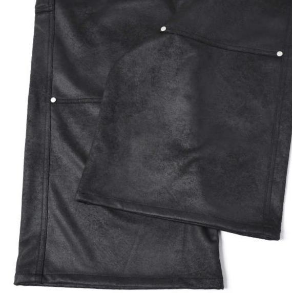新品 Danke Schon ダンケシェーン W KNEE PAINTER ECO SUEDE フェイクスエード ダブルニーペインターパンツ UNS24025 L BLACK サンプル品 |  | 05