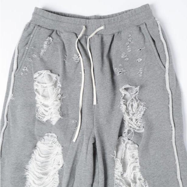 Danke Schon ダンケシェーン ダメージワイドスウェットパンツ Free GRAY L.H.P. クラッシュ バギー イージー サンプル品 ボトムス g27880 |  | 02