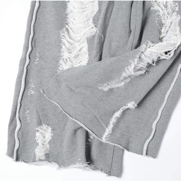 Danke Schon ダンケシェーン ダメージワイドスウェットパンツ Free GRAY L.H.P. クラッシュ バギー イージー サンプル品 ボトムス g27880 |  | 03
