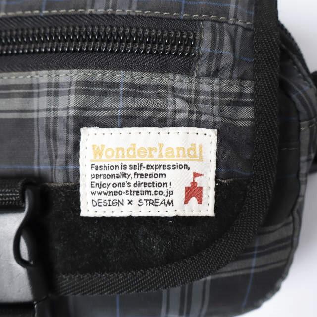 wonderland ワンダーランド 2WAY ナイロン x スエード チェックボディバッグ GRAY ショルダーバッグ カバン g27890 |  | 06