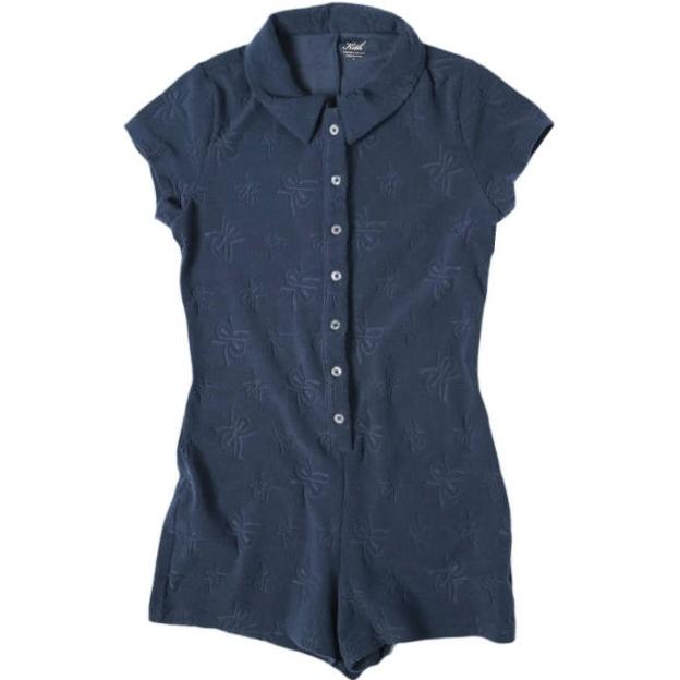 KITH NYC キス 26SS Women Rylee Crest Towel Terry Romper ウィメンズ ライリー クレスト タオルテリー ロンパース S Nocturnal パイル | 