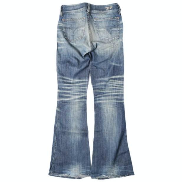DIESEL ディーゼル D-Hush ウォッシュ加工 ブーツカットデニムパンツ A14740 09J46 W23 Indigo ジップフライ ジーンズ 定価63,800円 |  | 01