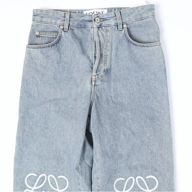 LOEWE ロエベ イタリア製 ANAGRAM BAGGY JEANS アナグラムバギージーンズ H526Y11W59 44 Indigo ワイド デニムパンツ ボトムス g27897 |  | 03