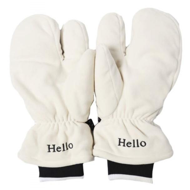 MARK＆LONA マークアンドロナ Ever Fleece Glove POLARTECフリース ブランクスカルサークル刺繍 ミトン WHITE 手袋 グローブ ゴルフウェア |  | 01