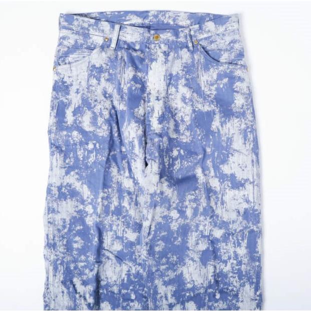 BEAMS PLUS ビームスプラス 25AW P-Man Pants - Supima Herringbone on Paint Print 白箔プリント ペインターパンツ 38-24-0381-791 M BLUE |  | 03
