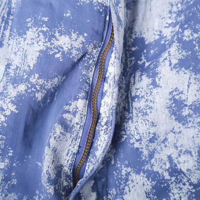 BEAMS PLUS ビームスプラス 25AW P-Man Pants - Supima Herringbone on Paint Print 白箔プリント ペインターパンツ 38-24-0381-791 M BLUE |  | 04