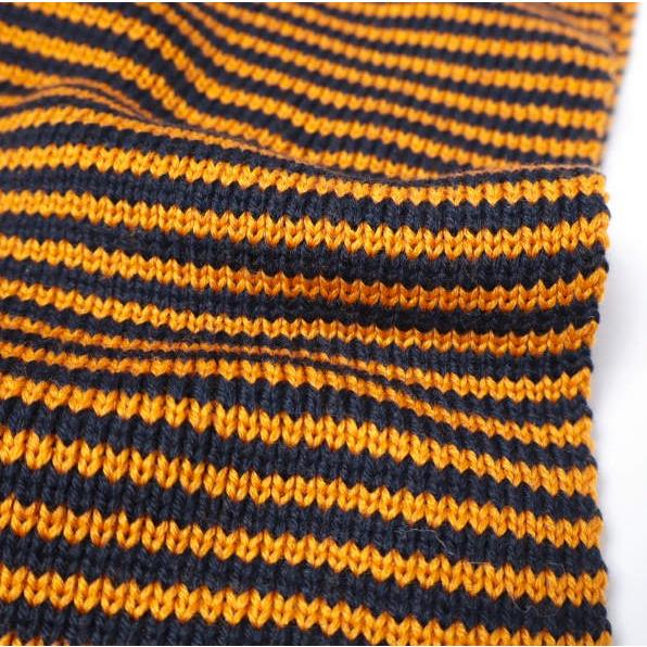 HEIMAT TEXTIL x BEAMS PLUS ハイマートテキスタイル 25AW 別注 Scarf Fine Stripe ヘビーゲージボーダーマフラー Rescue Orange ウール |  | 05