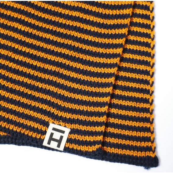 HEIMAT TEXTIL x BEAMS PLUS ハイマートテキスタイル 25AW 別注 Scarf Fine Stripe ヘビーゲージボーダーマフラー Rescue Orange ウール |  | 06