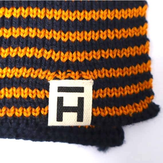 HEIMAT TEXTIL x BEAMS PLUS ハイマートテキスタイル 25AW 別注 Scarf Fine Stripe ヘビーゲージボーダーマフラー Rescue Orange ウール |  | 07