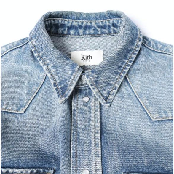 KITH NYC キスニューヨークシティ 25SS Webster Denim Shirt ウェブスターデニムシャツ 25050060000710 M Medium Indigo 長袖 ウエスタン |  | 04