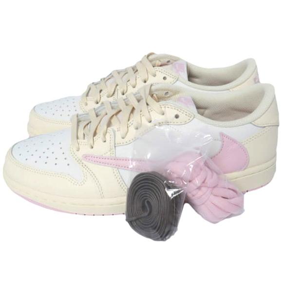 新品 Travis Scott x NIKE トラヴィス・スコット ナイキ 26SS 別注 AIR JORDAN 1 LOW OG SP IQ7604-100 US9(27cm) MUSLIN/SHY PINK-SAIL |  | 01