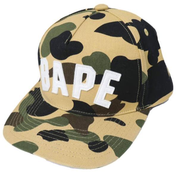 A BATHING APE ア ベイシング エイプ 日本製 1ST CAMO BAPE 5-PANEL CAP カモフラージュ5パネルキャップ 001CPC801001X Free YELLOW BEIGE | 