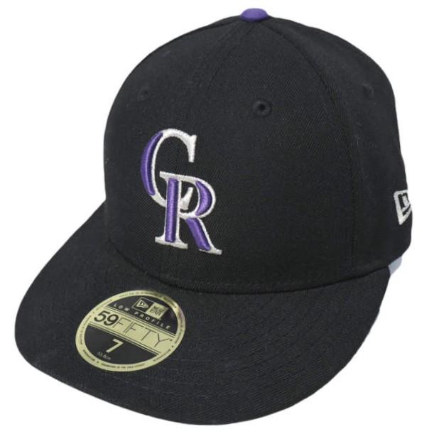 NEW ERA ニューエラ 59FIFTY LOW PROFILE MLB Colorado Rockies コロラドロッキーズ 6パネル ベースボールキャップ 7(55.8cm) BLACK 帽子 | 