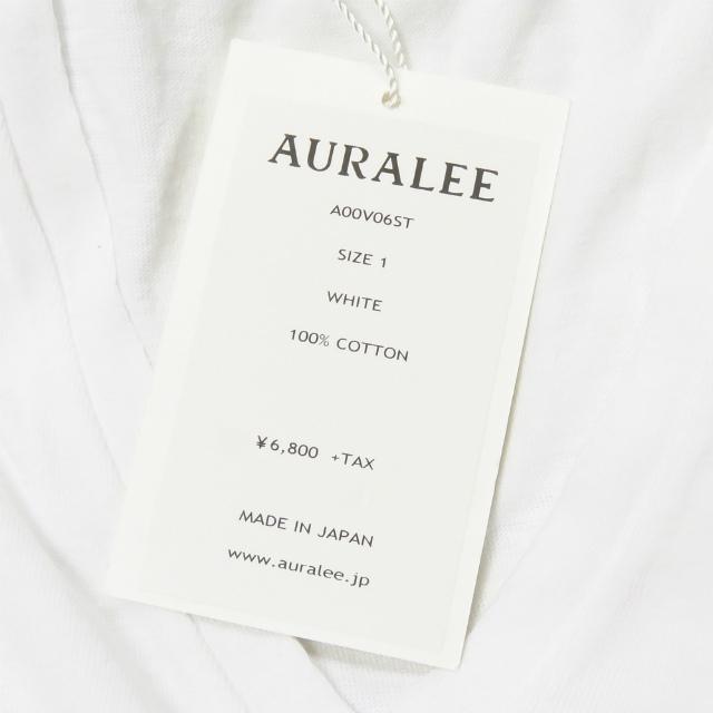オーラリー AURALEE 日本製 SEAMLESS V-NECK TEE シームレスVネックTシャツ A00V06ST 1 ホワイト 半袖 トップス |  | 08