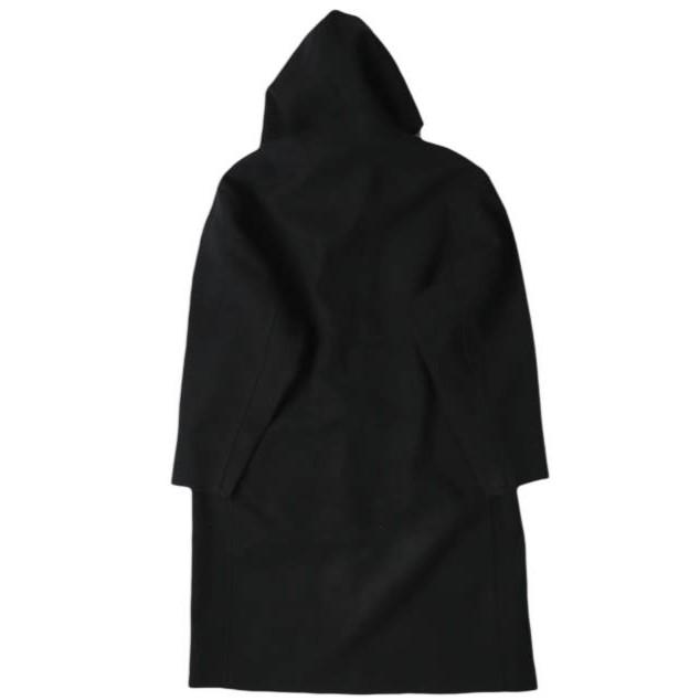 HYKE ハイク 日本製 14AW MELTON HOODED COAT カットオフ メルトンフードコート 2(M) BLACK コクーン アウター g27965 |  | 01