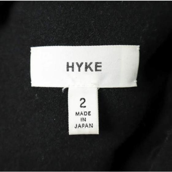 HYKE ハイク 日本製 14AW MELTON HOODED COAT カットオフ メルトンフードコート 2(M) BLACK コクーン アウター g27965 |  | 03