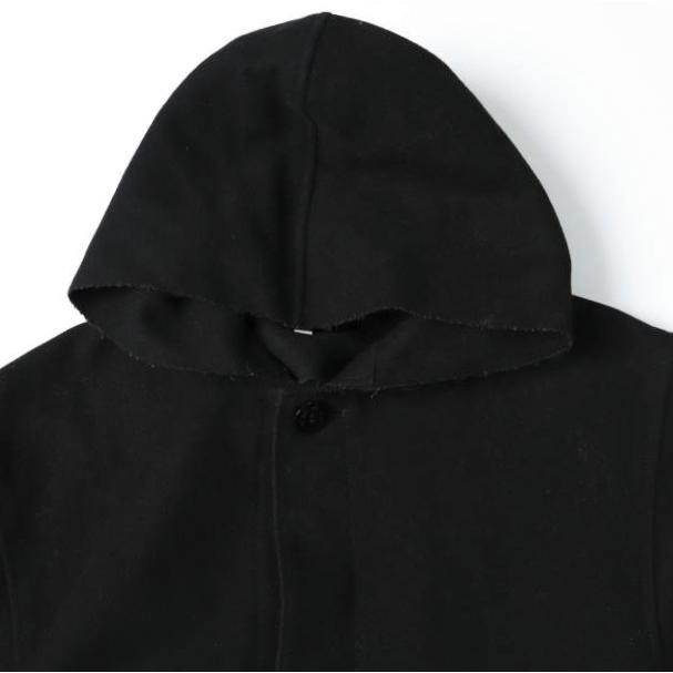 HYKE ハイク 日本製 14AW MELTON HOODED COAT カットオフ メルトン