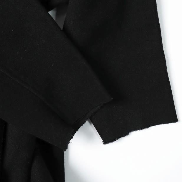 HYKE ハイク 日本製 14AW MELTON HOODED COAT カットオフ メルトンフードコート 2(M) BLACK コクーン アウター g27965 |  | 05