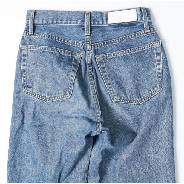 RE/DONE リダン アメリカ製 WIDE LEG CROP カットオフ ワイドデニムパンツ 182-3WHRWCJ 26 Indigo ボタンフライ ジーンズ MADE IN USA |  | 05