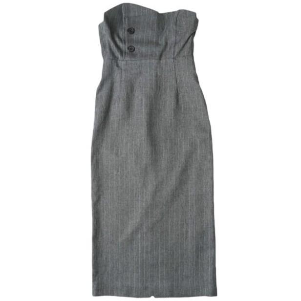 UNITED ARROWS ユナイテッドアローズ 24AW ビスチェワンピース 1526-199-3841 36 Gray Stripe ストライプ ロング トップス g27978 | 
