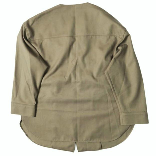 UNITED ARROWS ユナイテッドアローズ ツイル Vノーカラーシャツジャケット 1522-162-2890 Free OLIVE ベルテッド アウター g27979 |  | 01