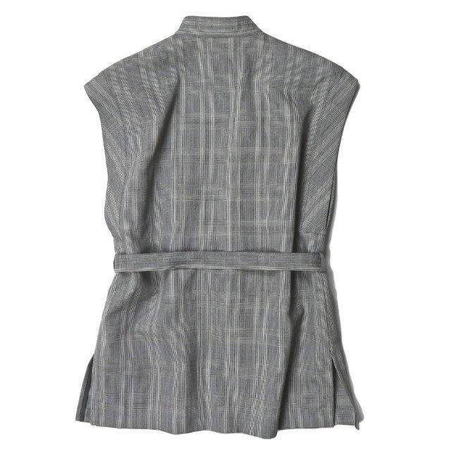 オーラリー AURALEE 19SS 日本製 SUMMER WOOL GLEN CHECK VEST サマーウールグレンチェックベスト A9SS02MC 0 グレー ジレ トップス |  | 01