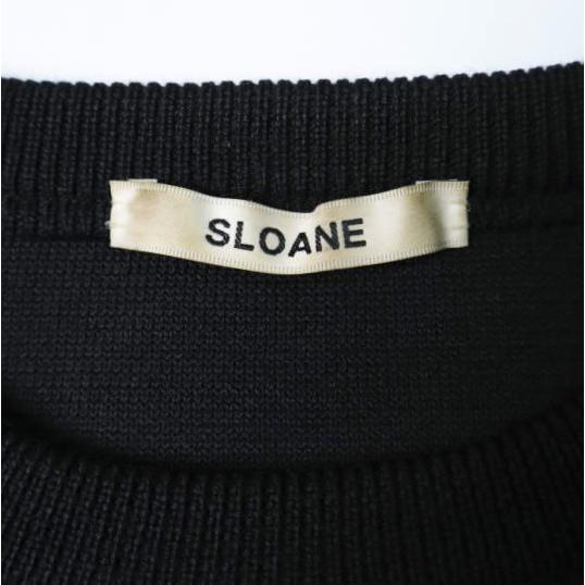 SLOANE スローン 日本製 12G天竺ダブルフェイスセットインスリーブクルーネックニット SL3W 054 5(L) BLACK セーター トップス g28009 |  | 02