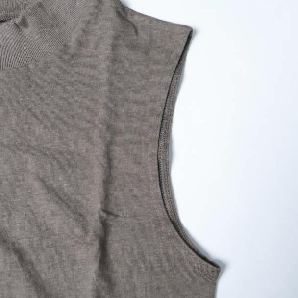 新品 OVERNEATH オーバーニース 26SS 日本製 HEMP MOCK NECK095 ヘンプ モックネックノースリーブカットソー M CHARCOAL トップス g28014 |  | 05