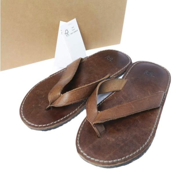 RRL ダブルアールエル FLIP FLOP フリップフロップ レザートングサンダル MARRFTW0B020004 7D(25.5cm) Dark Brown Double RL シューズ | 