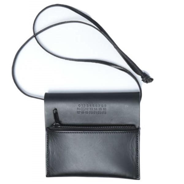 Maison Margiela 11 メゾンマルジェラ 21SS イタリア製 Coin Case Leather Pouch コインケースレザーポーチ BLACK ネックレス ミニバッグ | 