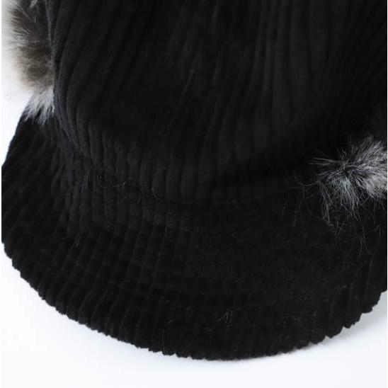 INFIELDER DESIGN x BEAMS BOY インフィールダーデザイン ビームスボーイ ピーターキャップ BLACK コーデュロイ ボア フライトキャップ |  | 02