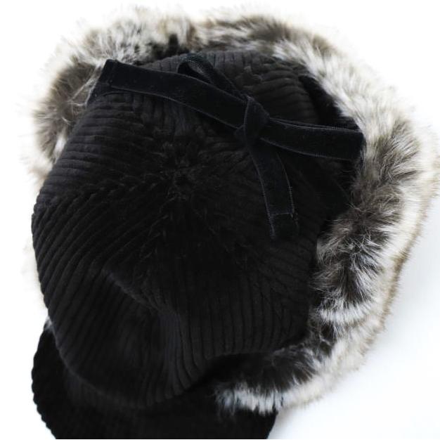 INFIELDER DESIGN x BEAMS BOY インフィールダーデザイン ビームスボーイ ピーターキャップ BLACK コーデュロイ ボア フライトキャップ |  | 04