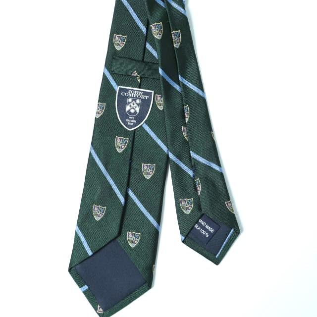 JOHN COMFORT ジョンコンフォート 日本製 クレストストライプシルクネクタイ GREEN ロイヤルレジメンタル g28178 |  | 03