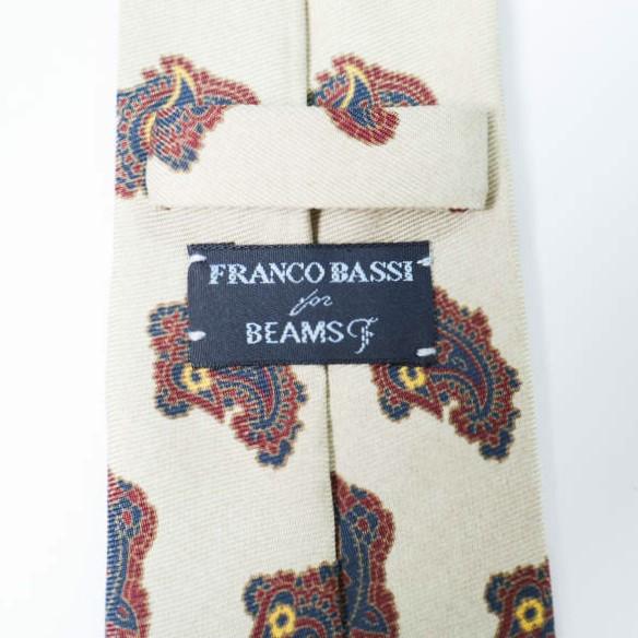 FRANCO BASSI x BEAMS F フランコバッシ ビームスエフ 別注 イタリア製 ペイズリー柄プリントシルクネクタイ BEIGE g28181 |  | 04