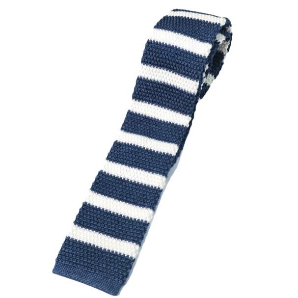 FRANCO BASSI x BEAMS F フランコバッシ ビームスエフ 別注 イタリア製 シルクボーダーニットタイ NAVY ネクタイ g28182 |  | 01