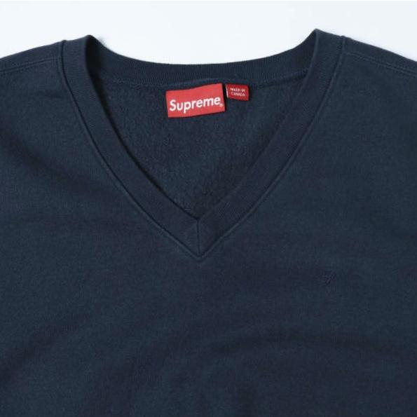 SUPREME シュプリーム 23SS カナダ製 Sweatshirt Vest 裏起毛 スウェットシャツベスト L NAVY Vネック トップス g28192 |  | 03
