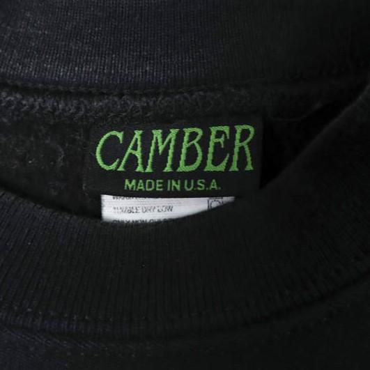 CAMBER キャンバー アメリカ製 CROSSKNIT PULLOVER クロスニット クルーネックスウェット XL BLACK MADE IN USA 裏起毛 プルオーバー |  | 02