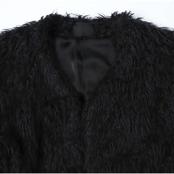 DICH HENDERSON ディッヒヘンダーソン 日本製 CROPPED FAKE FUR JACKET クロップドフェイクファージャケット Free BLACK ノーカラー |  | 04