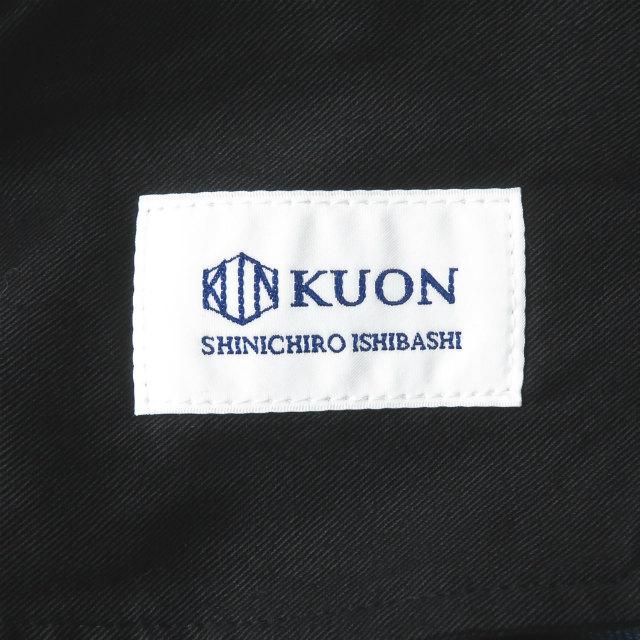新品 KUON クオン 20AW 日本製 TRIMMED TROUSERS 裂き織りストライプトラウザーズパンツ 2002-PT0708 L BLACK/BLUE レジメンタル g2878 |  | 08