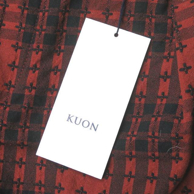 新品 KUON クオン 20AW SASHIKO TARTAN 3/4 Length Pants 刺し子タータンチェックショーツ 2002-PT0307 M レッド ショートパンツ g2883 |  | 02