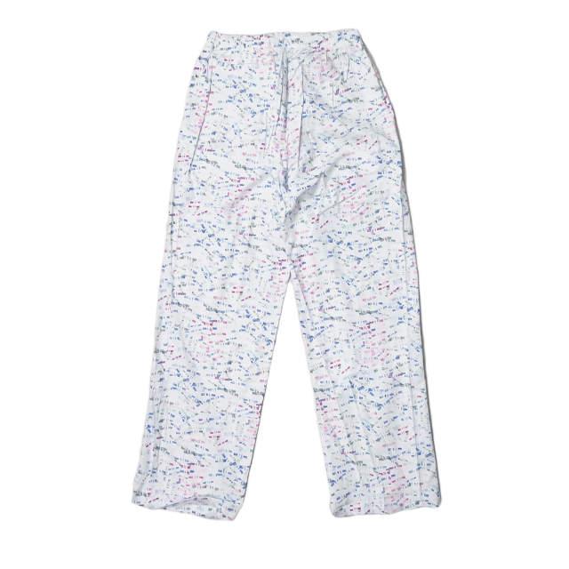新品 Niche. ニッチ 20SS 日本製 Facil Pants USA FABRIC イージーパンツ L ホワイト 総柄 ボトムス g2953 | 