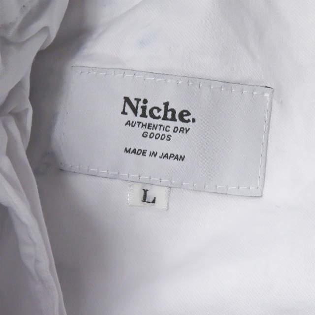 新品 Niche. ニッチ 20SS 日本製 Facil Pants USA FABRIC イージーパンツ L ホワイト 総柄 ボトムス g2953 |  | 09