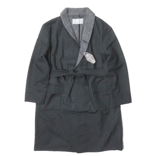 新品 SLOWBE スローブ 日本製 ROOM COAT AW ルームコート RM-2001 1 ブラック ガウンコート ショールカラー アウター g3061 | 