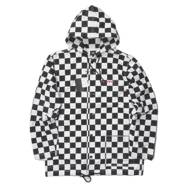 新品 ELVIRA エルビラ BREAK HOOD COACH'S JACKET - A (Checker) チェッカーフラッグ フーデッド