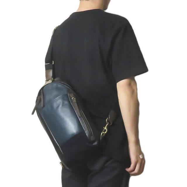 COACH コーチ レザーボディバッグ M1373-70796 ネイビー/ブラック スリングバッグ ウエストバッグ カバン g3215 |  | 02
