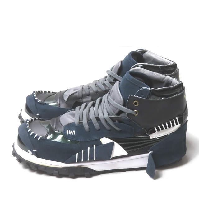 新品 kolor カラー 21SS スウェード×スムース ハイカットスニーカー 21SCM-A02502 26.5cm Navy/Black スニーカー シューズ g3398 |  | 01