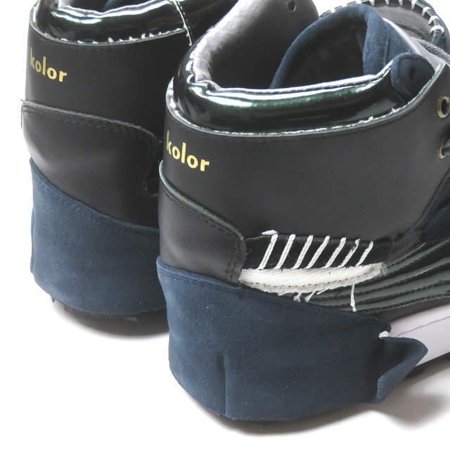 新品 kolor カラー 21SS スウェード×スムース ハイカットスニーカー 21SCM-A02502 26.5cm Navy/Black スニーカー シューズ g3398 |  | 11